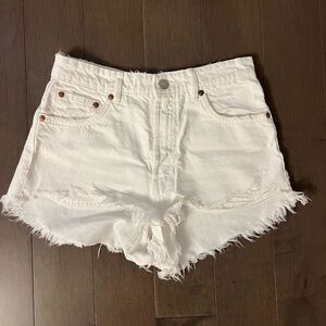 Zara white denim shorts - size 6, fits like a 4*